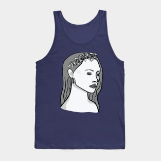 Tiara Flower Crown Girl Tank Top